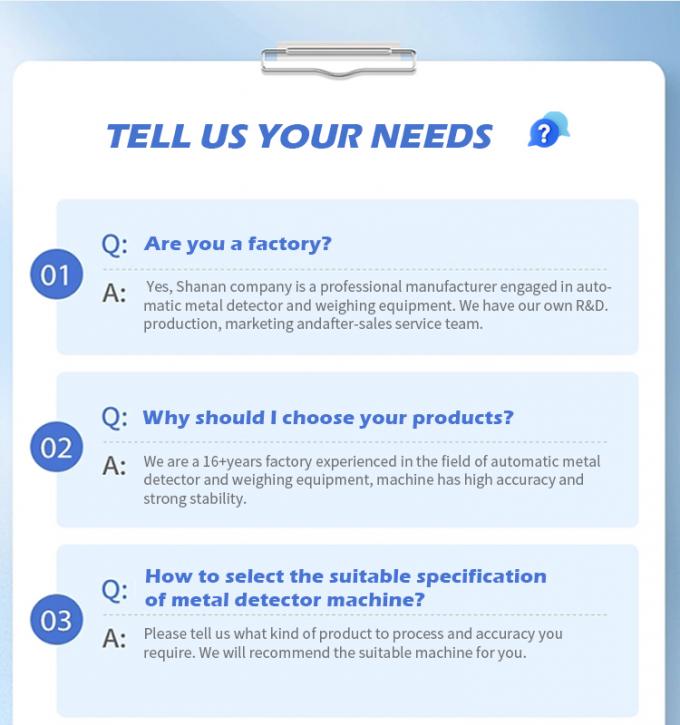 Detector de metais para alimentos industriais de alto desempenho com rejeitador para lanches e leite 17