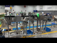 Equipamento de detecção de metais de transporte de qualidade alimentar com alarme sonoro e luminoso