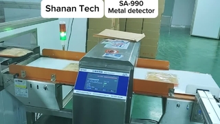 Detector de metais em túnel industrial para aço inoxidável e ferramentas