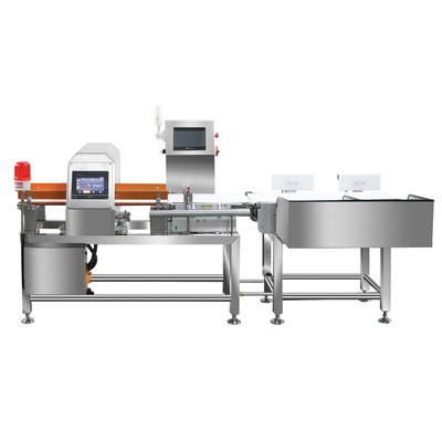 Combinação de aço inoxidável de qualidade alimentar com detector de metais e pesador