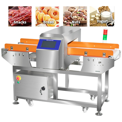 Ecrã táctil detecta todos os tipos de metais transportadores Carne Alimentos do mar Chocolate Biscoitos Nozes Detector de metais