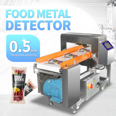 Fabricante de detectores de metais de cinturão transportador de aço inoxidável para linha de produção de alimentos com alarme automático e sistema de rejeição