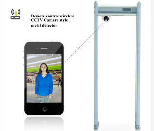 Multi caminhada da segurança da zona através da porta do detector de metais com a bateria da câmera do CCTV