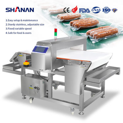 Fabrica Industrial Grelha Carne Transportador de Segurança Alimentar Máquina de Detecção de Metais de Rejeição Automática
