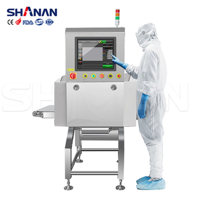 Detector de metais de alta sensibilidade de segurança alimentar X Ray Food Scanner para produtos de latas de metal com rejeitores