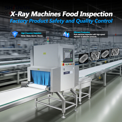 Sistema de Máquina de Inspeção por Raios X Industrial para Alimentos SUS304 Equipamento de Teste Com Rejeição