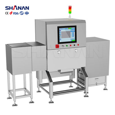 Máquinas industriais de raios-X para controlo de qualidade que rejeitam automaticamente materiais estranhos em produtos embalados