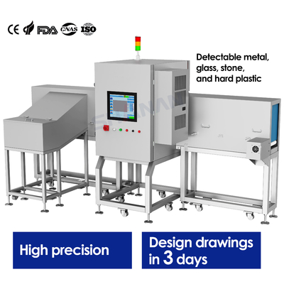 Sistema de máquina detectora de inspeção por raios X para alimentos industriais, esteira, espelho SUS304