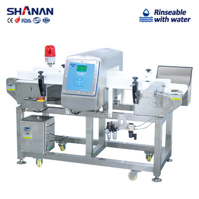 Detector de metais para alimentos automático à prova d'água, lavável com água, equipamento de detecção de metais em alimentos