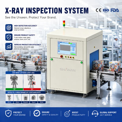 Máquina industrial do sistema de inspeção de X Ray da elevada precisão com rejeição automática para a detecção estranha do contaminante do objeto do produto eletrônico farmacêutico do alimento