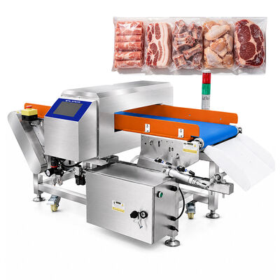 Máquina de detecção de metais de alta sensibilidade com transportador para equipamento de inspecção de fábrica de alimentos congelados de carne bovina