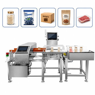 Detector de metais combinado e pesador de comprovação Sistema de inspecção integrado para a indústria alimentar e farmacêutica